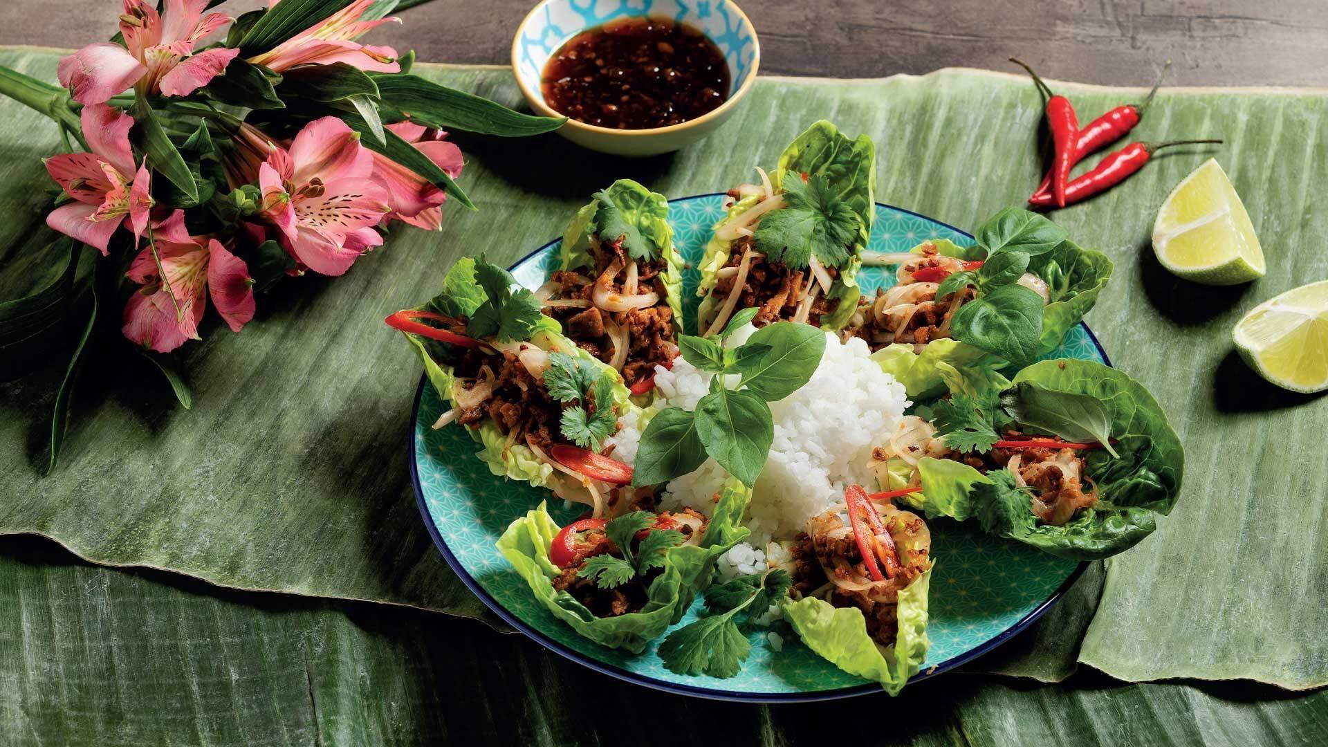 Thaimaalainen larp-salaatti loimulohesta reseptikuva